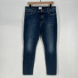 Natalie Hudson Super Skinny Ankle Jeans Womens 31 Blue Denim Cotton Mid Rise